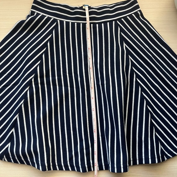 Navy Blue Stripped Skirt - Picture 5 of 5